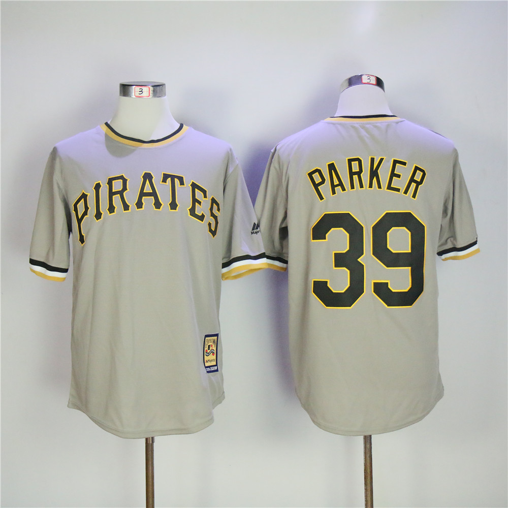 Men Pittsburgh Pirates #39 Parker Grey Throwback Game MLB Jerseys->pittsburgh pirates->MLB Jersey